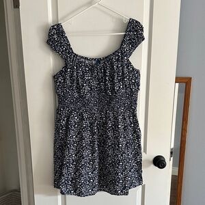 Old Navy Navy Blue Floral Dress